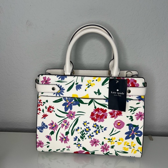 2 Pcs Kate Spade Medium Staci Satchel Garden Bouquet and Wallet NWT - Picture 5 of 12